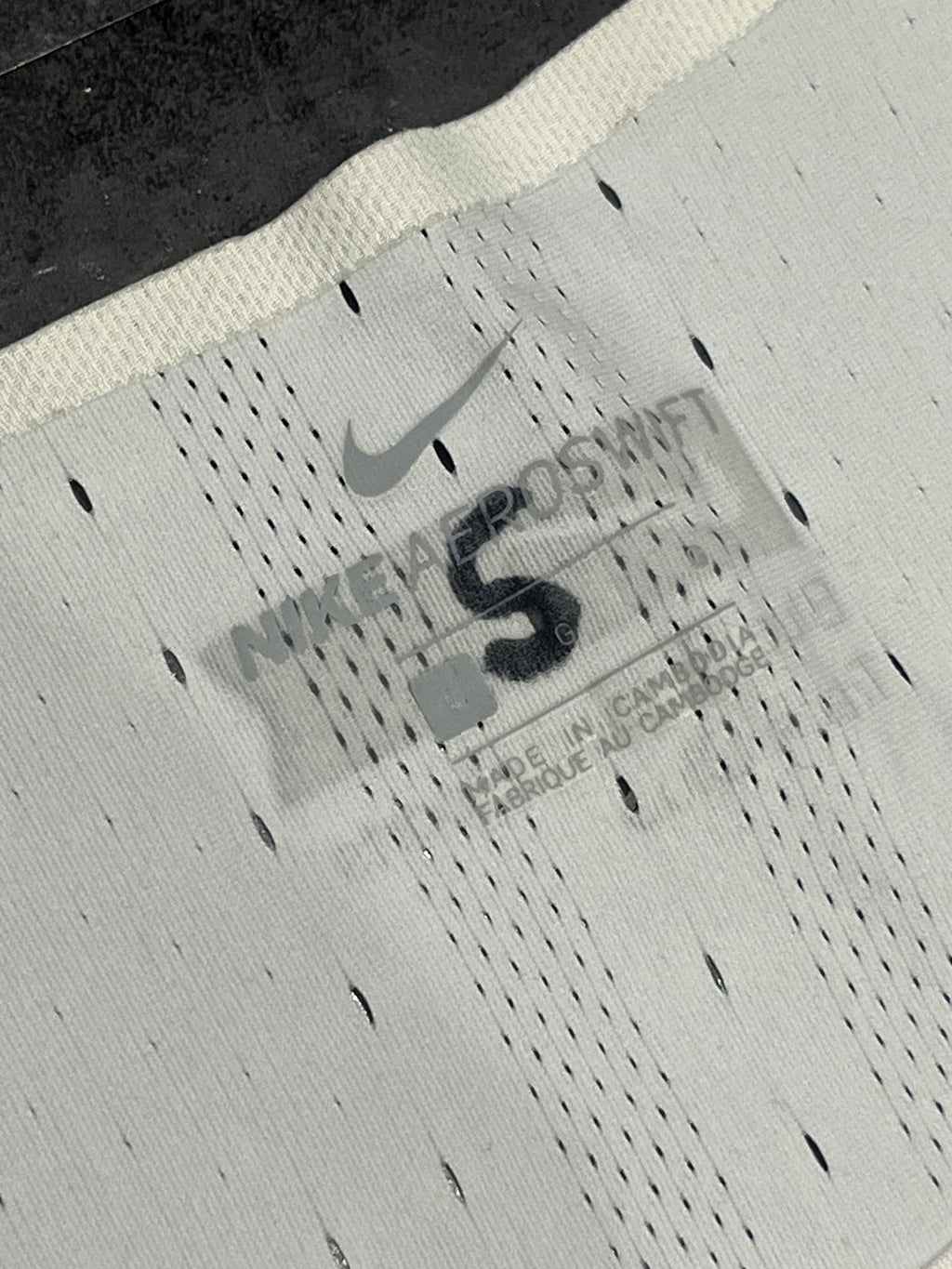 White Nike Blue Ribbon Aeroswift Racing Singlet