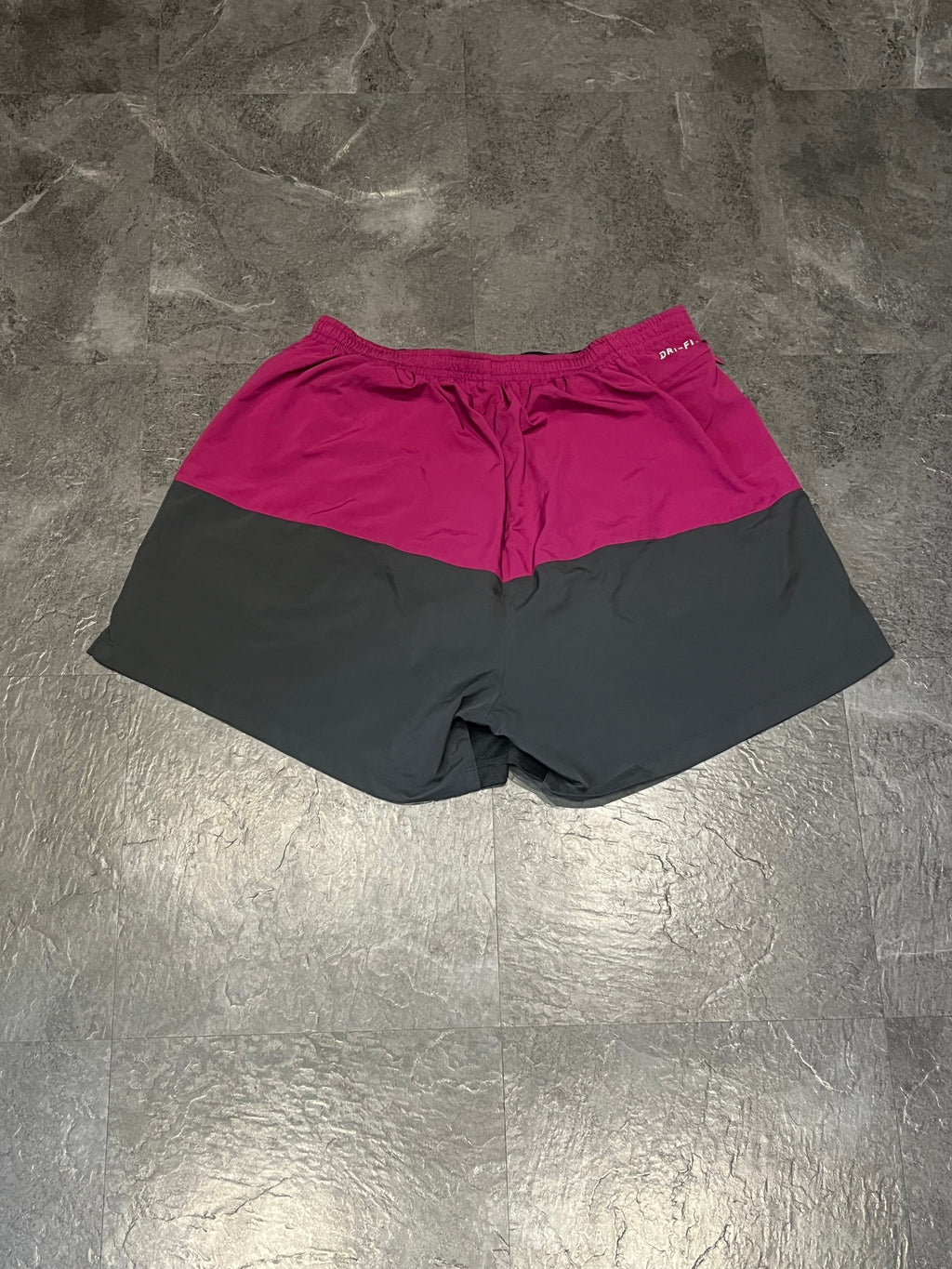 Magenta & Dark Grey Nike Men’s Dri Fit Brief Lined Running Shorts