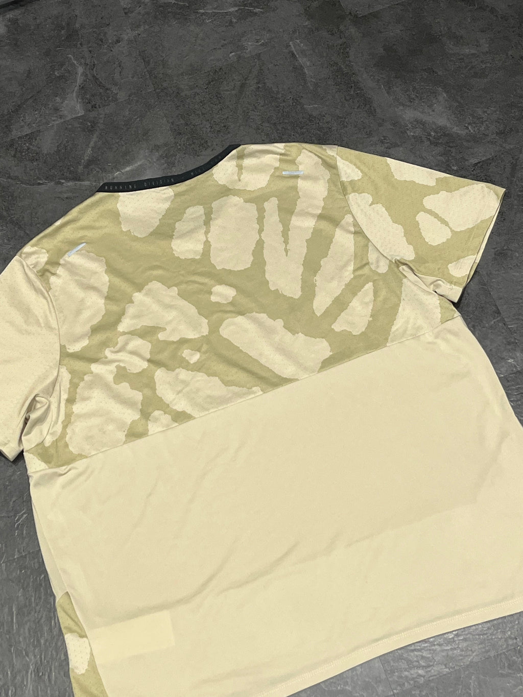 Beige Nike Men’s Dri Fit Rise 365 Running Division T Shirt