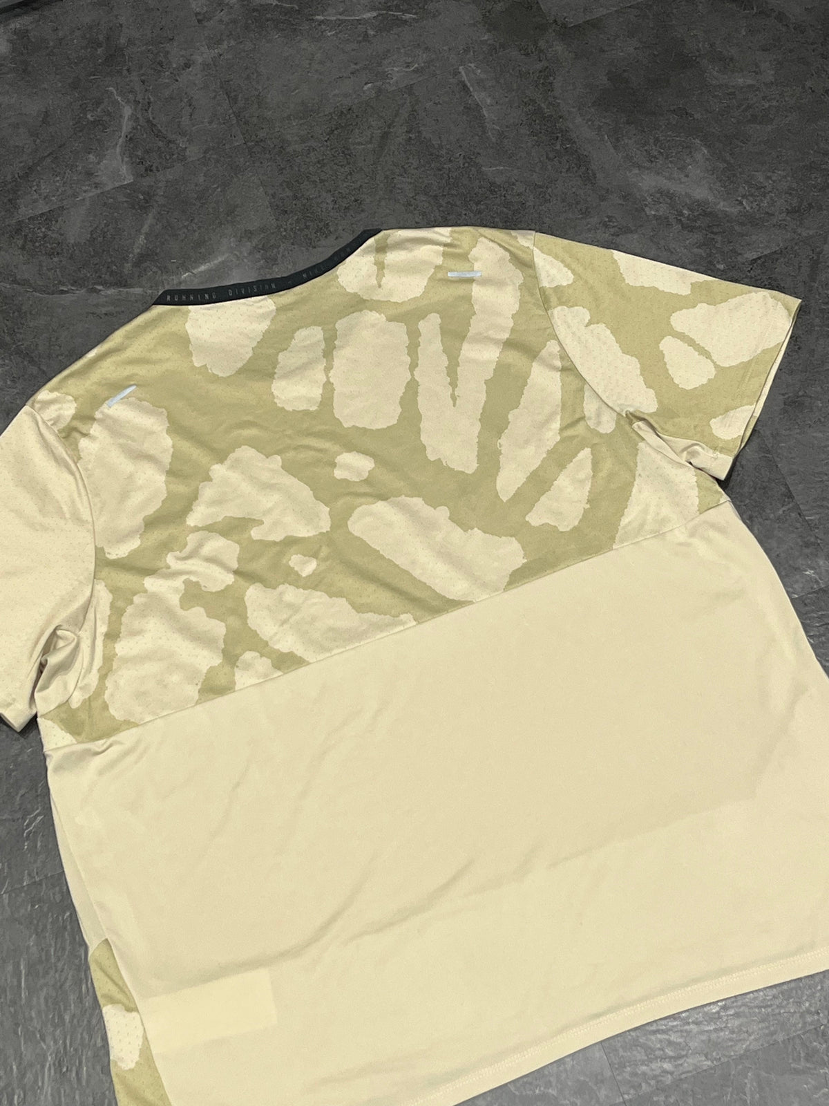 Beige Nike Men’s Dri Fit Rise 365 Running Division T Shirt