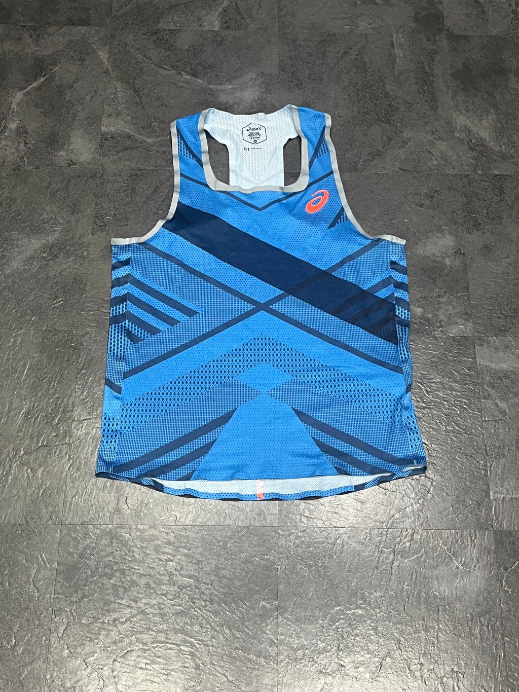 Blue Asics Men’s Track Elite Cooling Racing Singlet