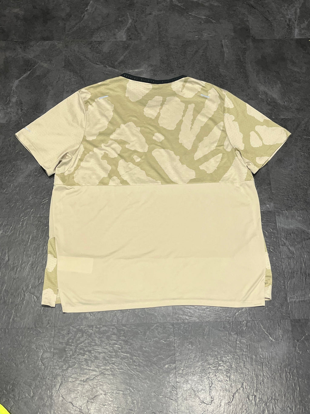 Beige Nike Men’s Dri Fit Rise 365 Running Division T Shirt