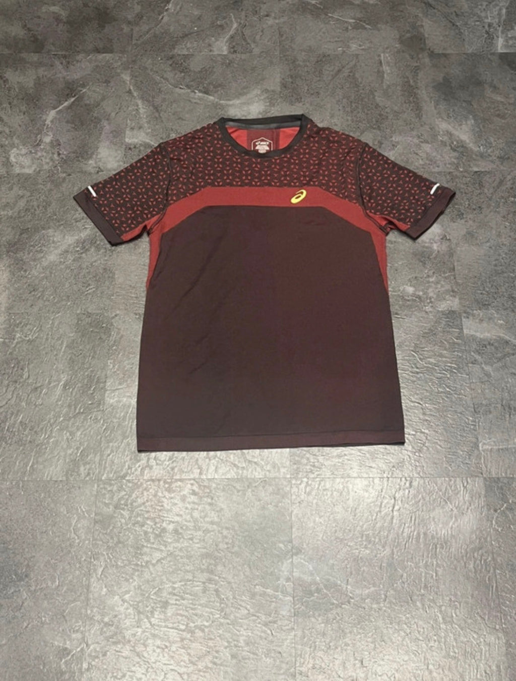 Maroon Asics Men’s Seamless SS Running T Shirt