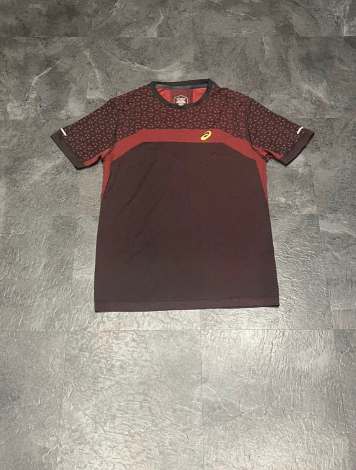 Maroon Asics Men’s Seamless SS Running T Shirt