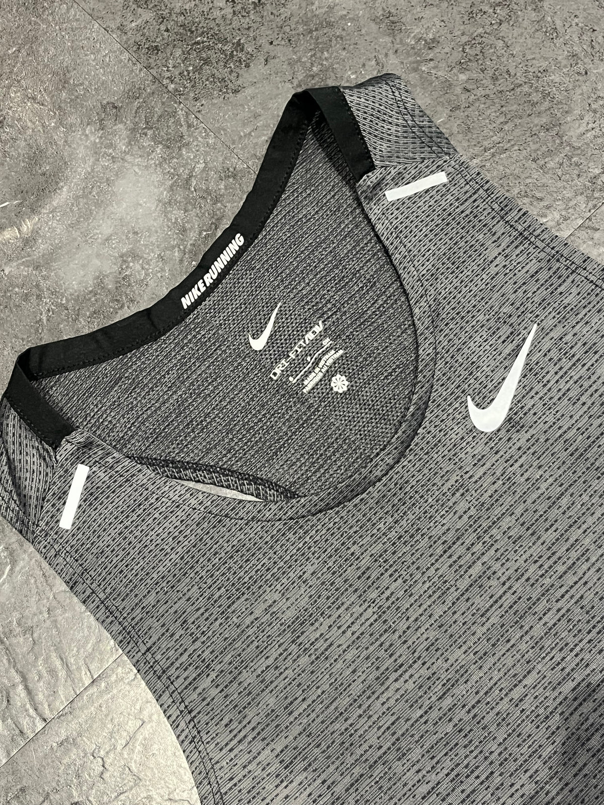 Dark Grey Nike Men’s Dri Fit ADV Running Singlet