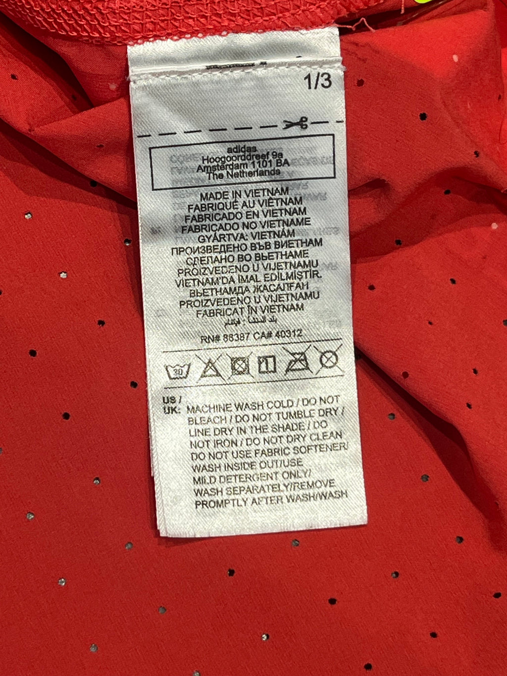 Red Adidas Adizero Men’s Promo Racing Singlet