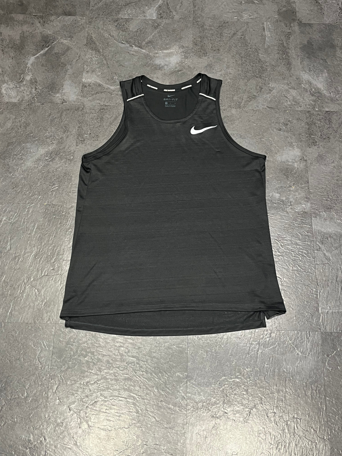 Black Nike Men’s Dri Fit Miler Running Singlet