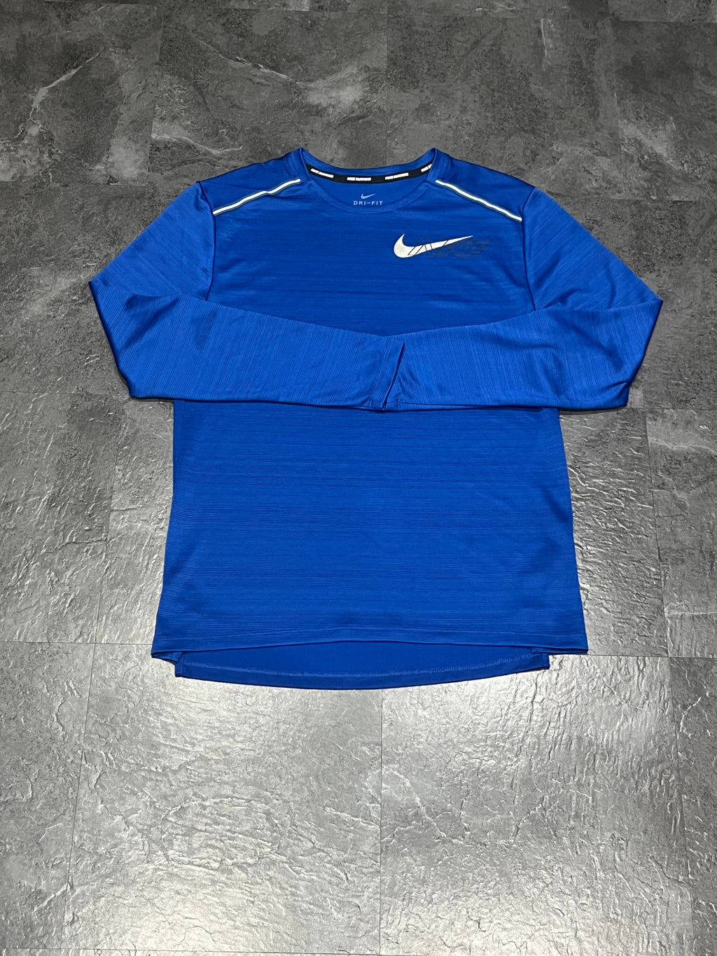 Blue Nike Men’s Dri Fit Miler Long Sleeve Running Top