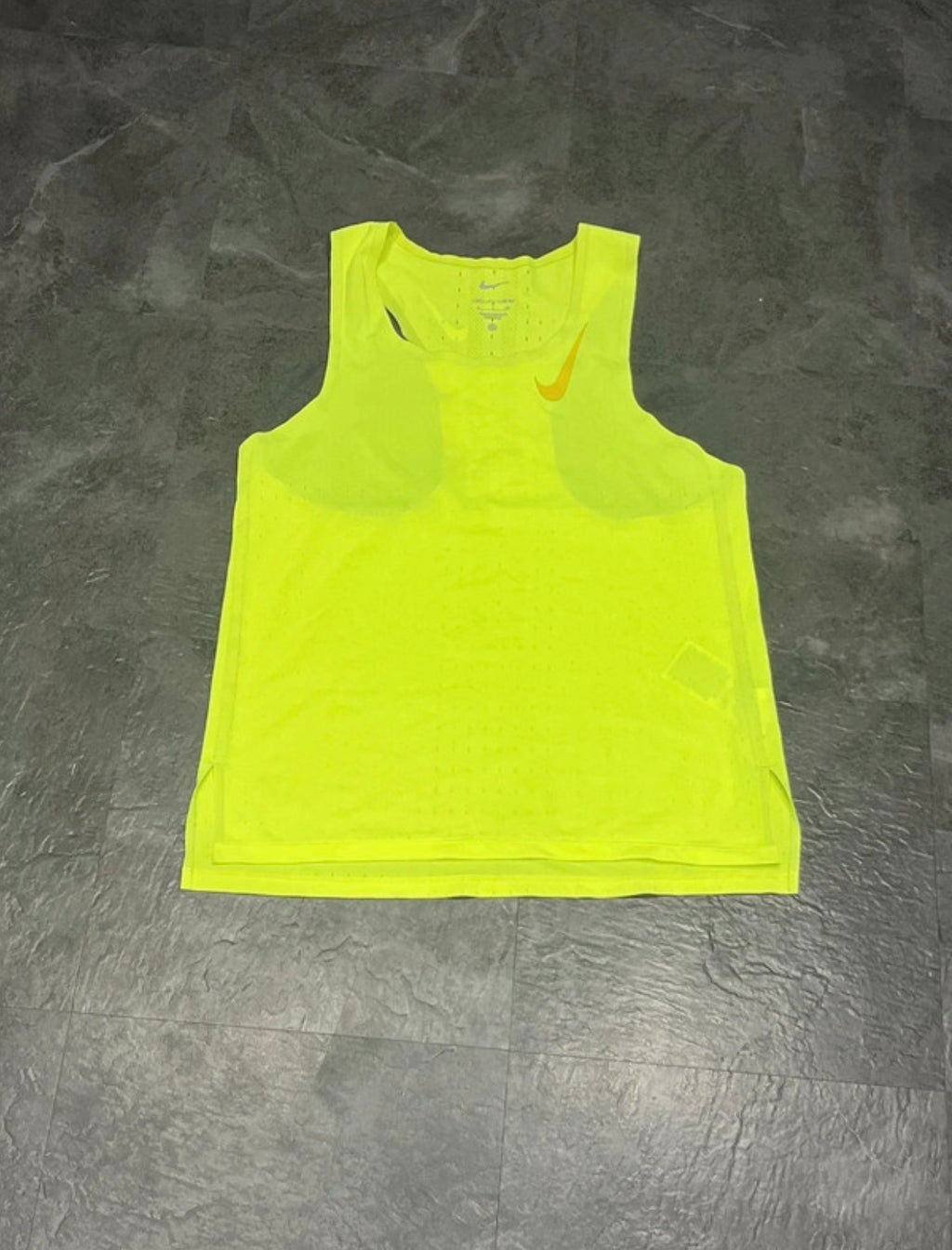 Neon Yellow Nike Men’s Dri Fit ADV Aeroswift Racing Singlet