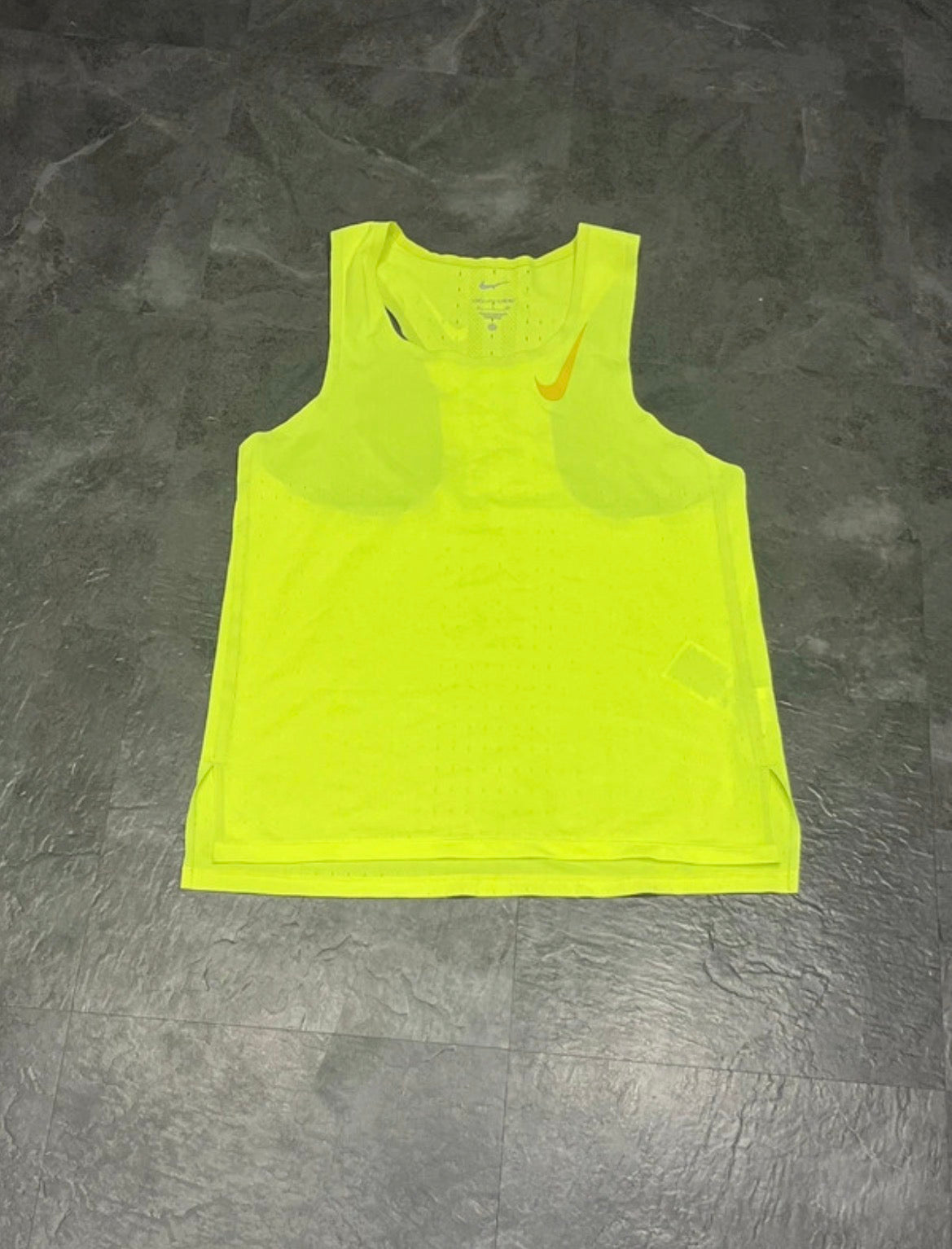 Neon Yellow Nike Men’s Dri Fit ADV Aeroswift Racing Singlet