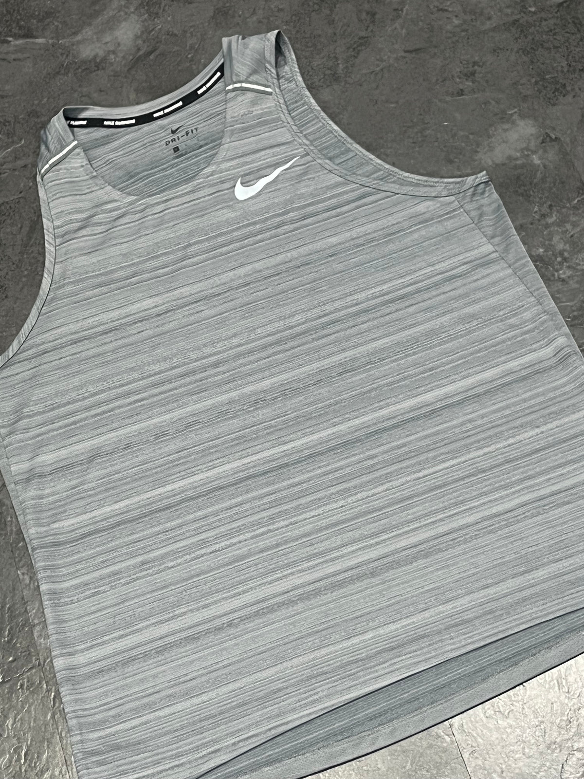 Grey Nike Men’s Dri Fit Miler Running Vest