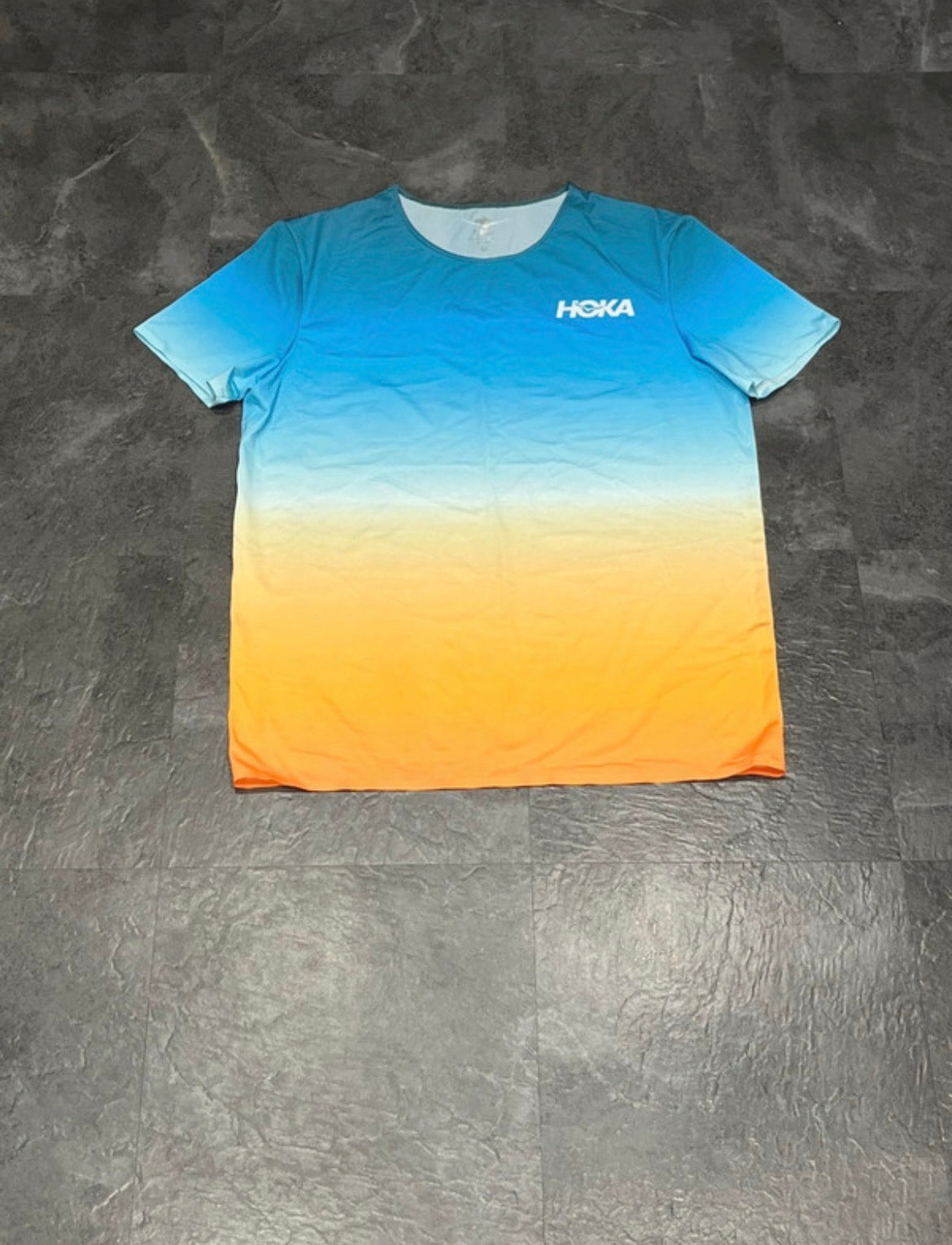 Orange/Blue Hoka Men’s Pro Elite Running T Shirt