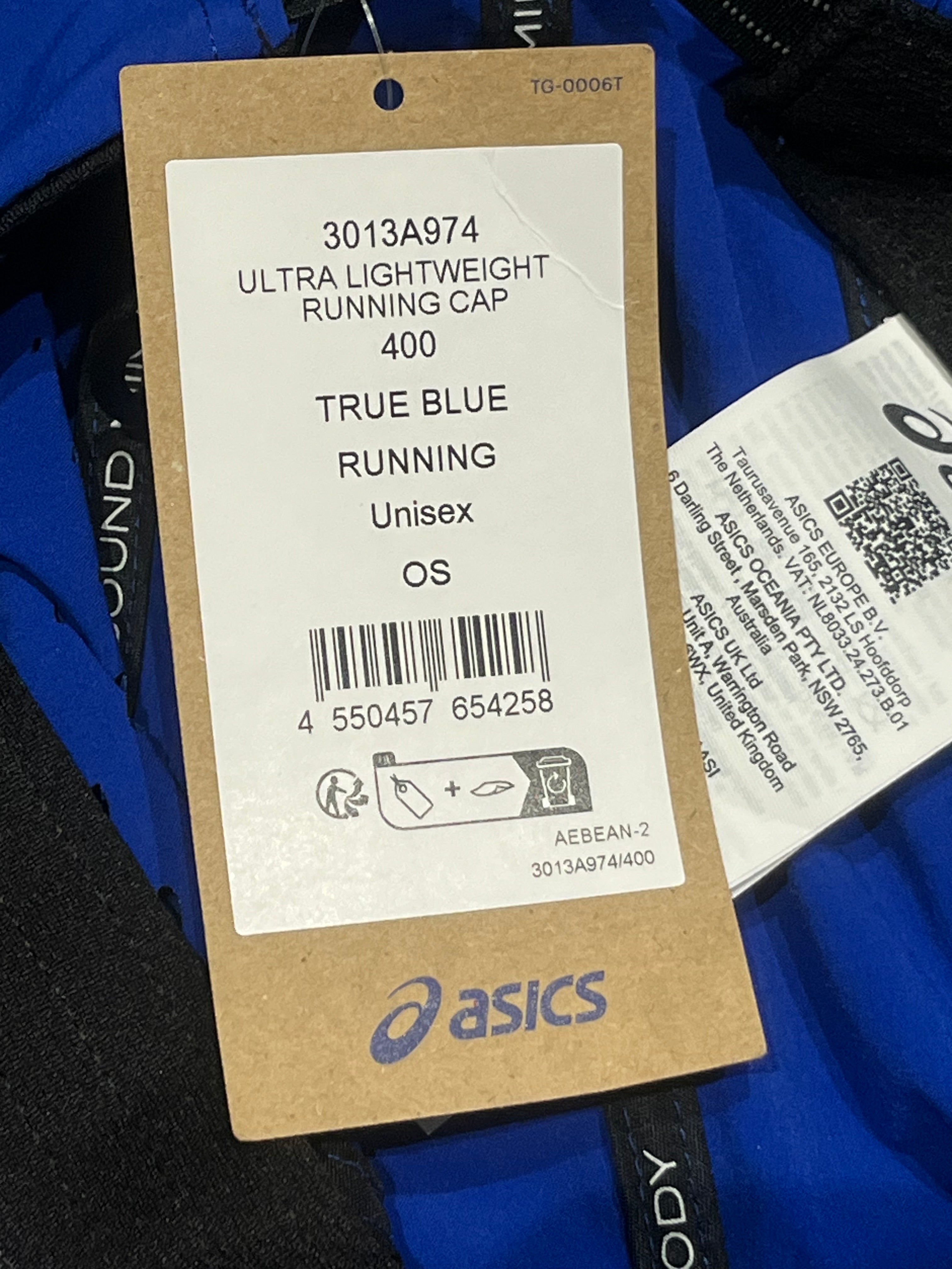 Blue ASICS Ultra Lightweight Running Cap