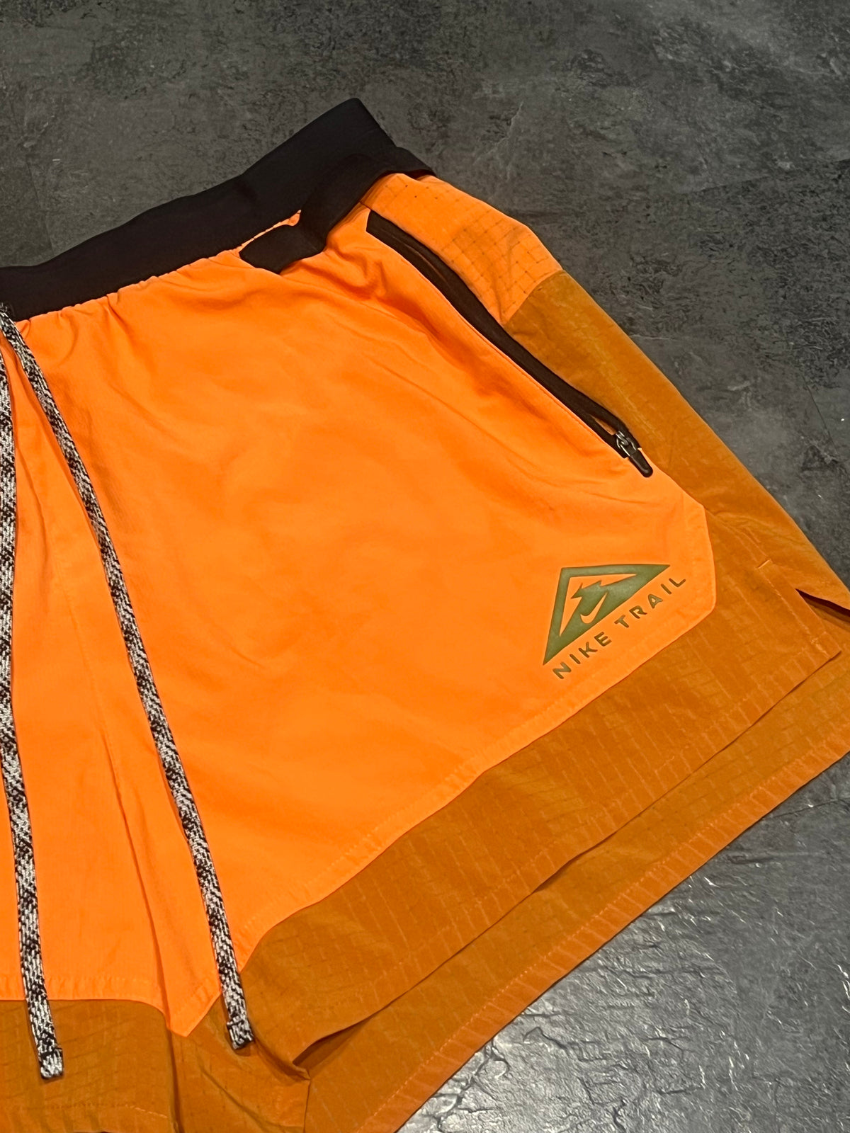 Orange Nike Men’s Dri Fit Trail 5” Brief Lined Running Shorts