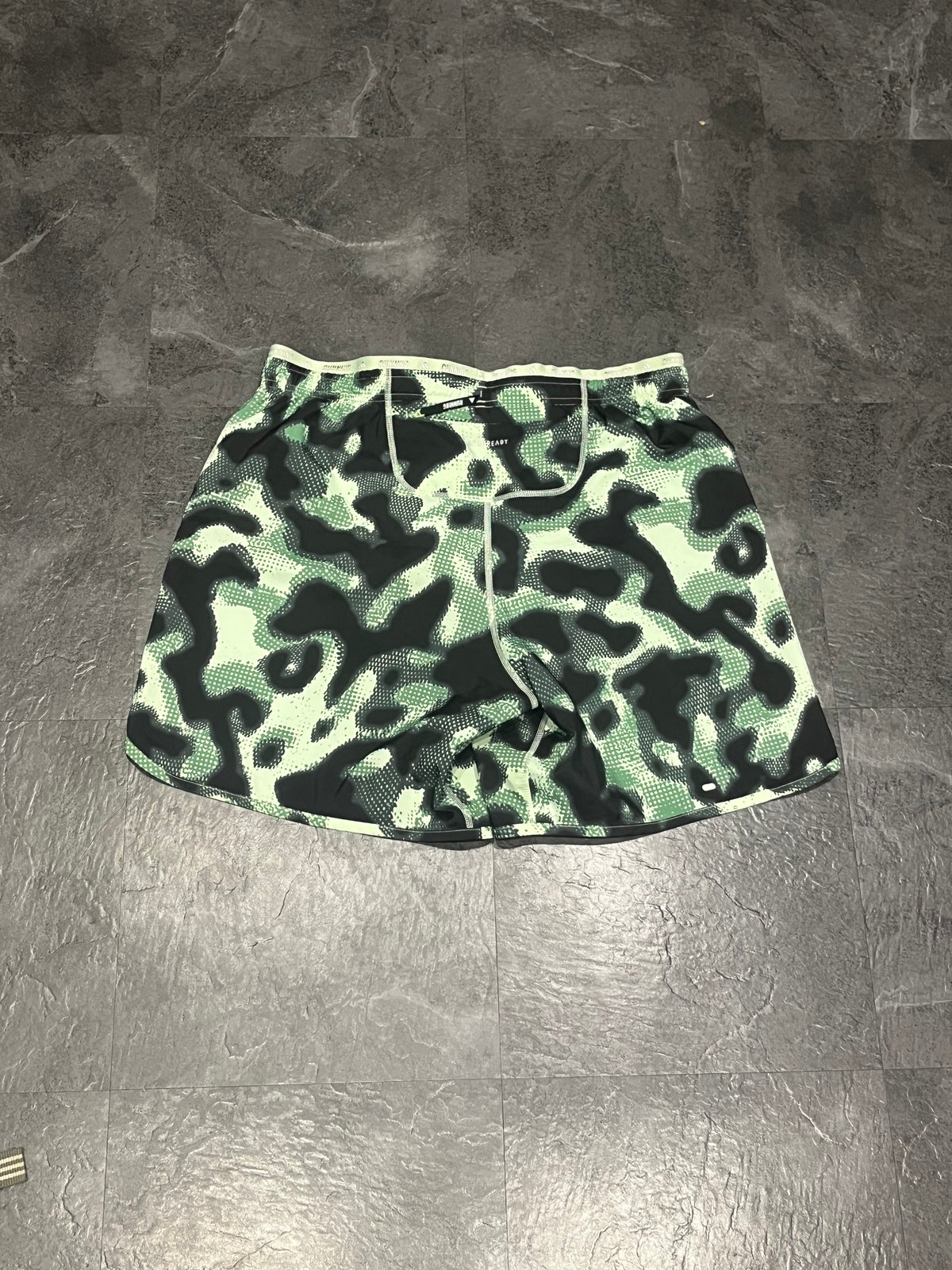 Striking Green Adidas Men’s Aeroready Own The Run 7” Brief Lined Running Shorts