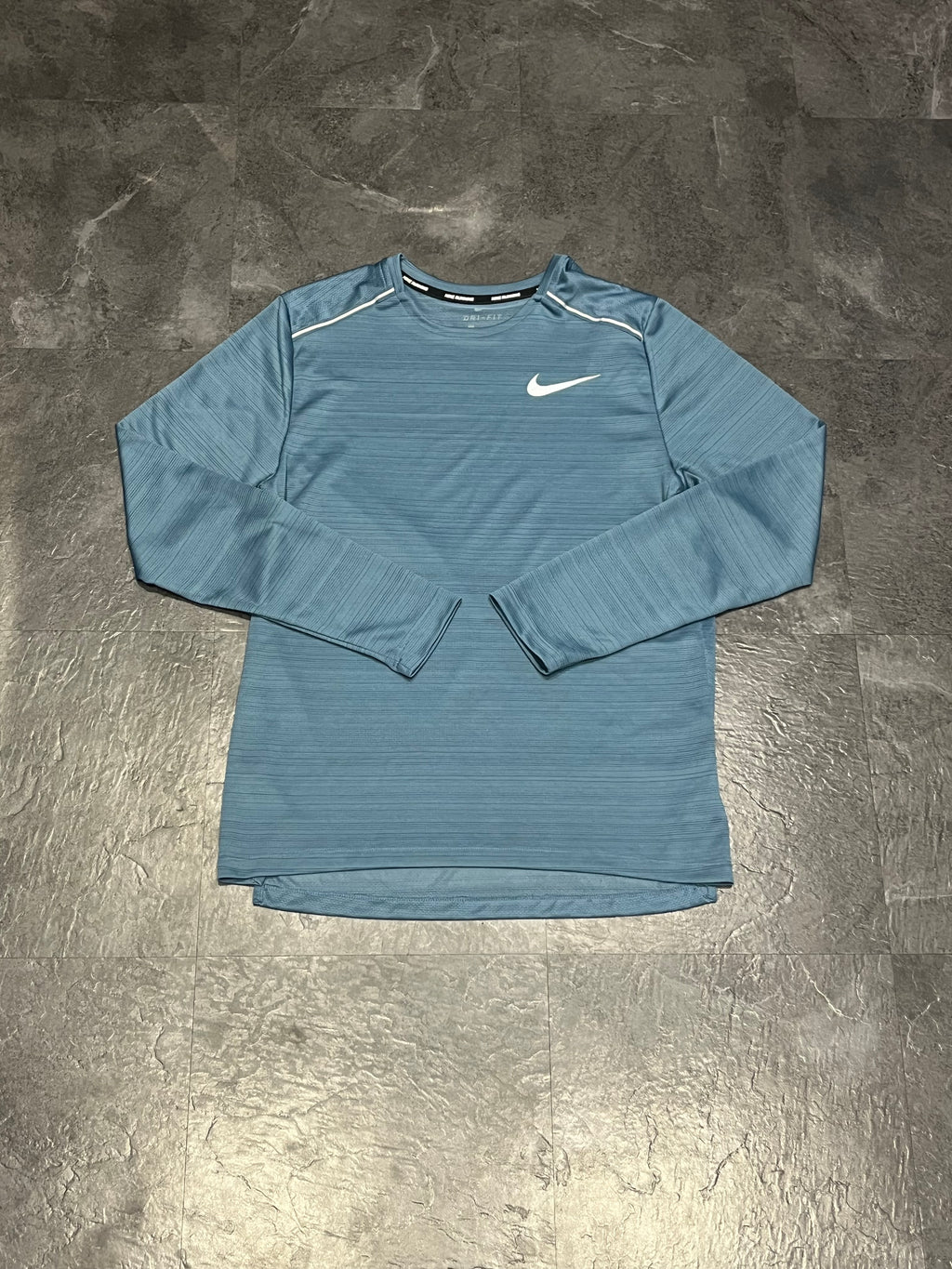 Blue Nike Men’s Dri Fit Miler Long Sleeve Running Top