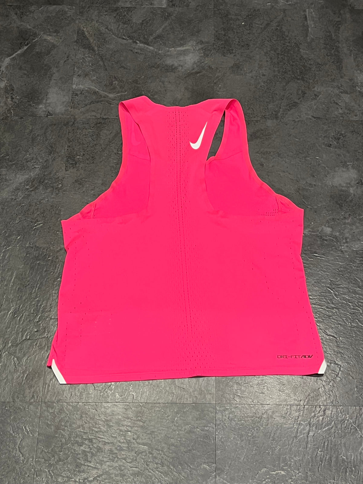 Pink & White Nike Men’s Dri Fit ADV Aeroswift Racing Singlet