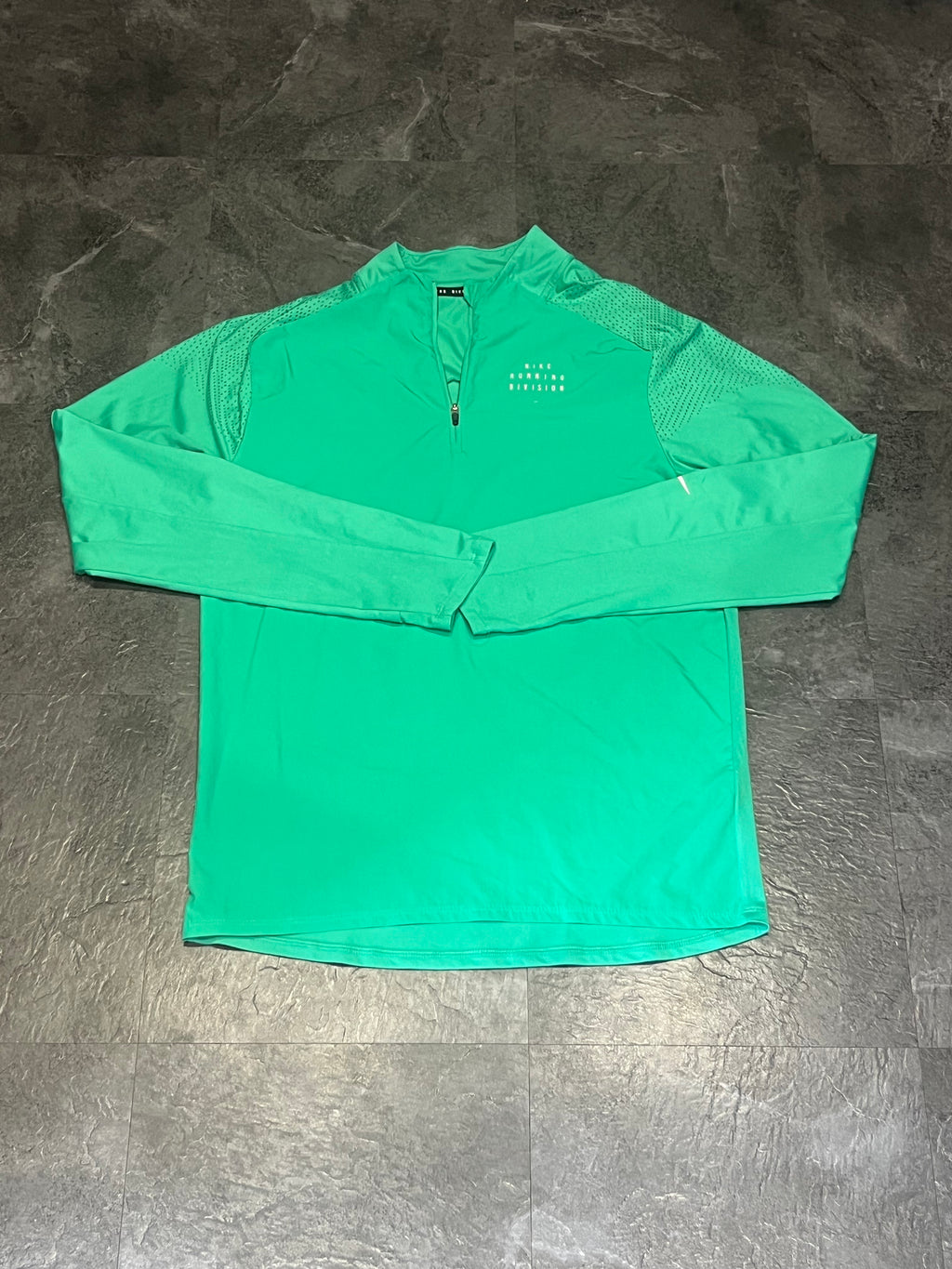 Bright Green Nike Men’s Dri Fit Running Division Flash 1/2 Zip Top