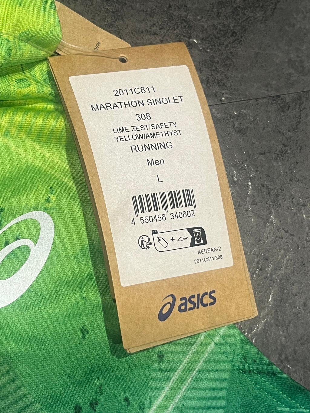 Green/Purple Gradient Asics Men’s Tokyo Marathon Racing Singlet