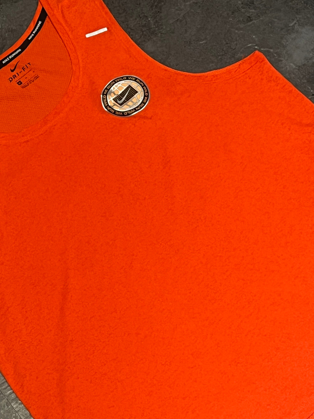 Bright Orange Nike Men’s Dri Fit Miler “Wild Run” Singlet