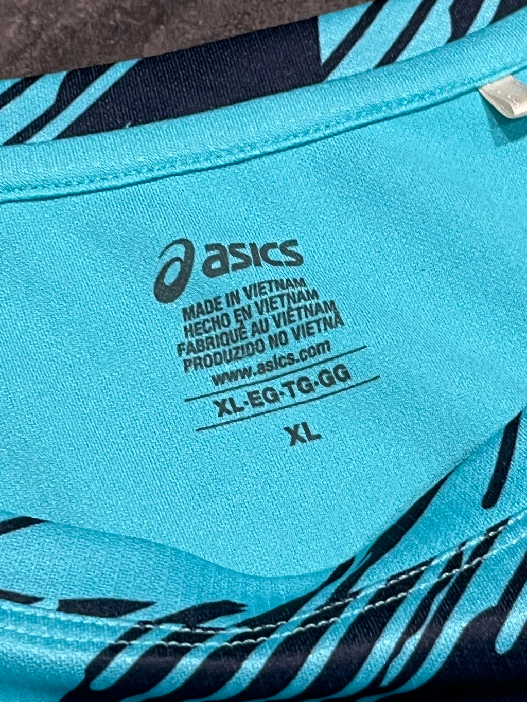 Aqua & Black Camo Asics Men’s Core Running T Shirt