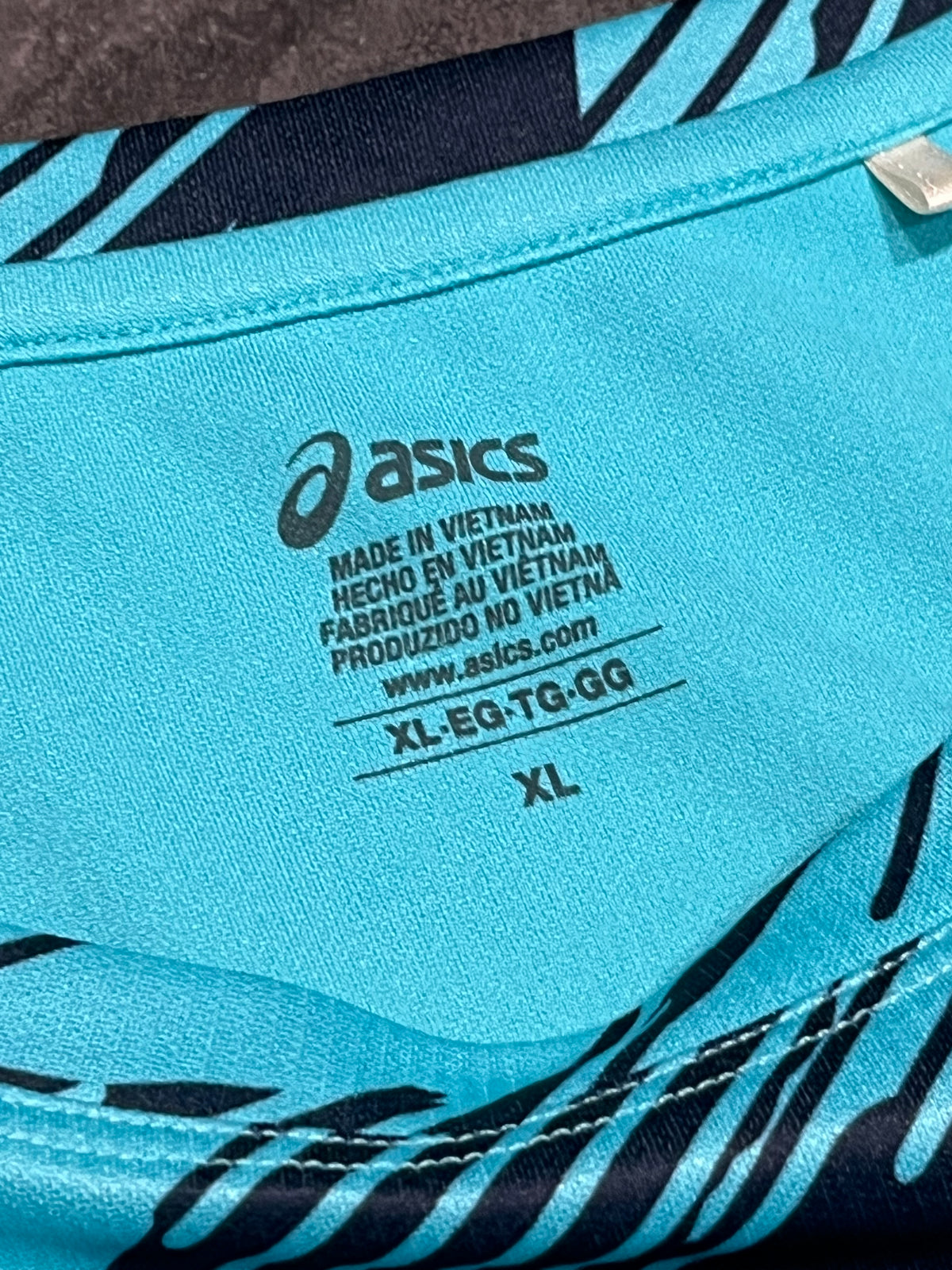 Aqua & Black Camo Asics Men’s Core Running T Shirt