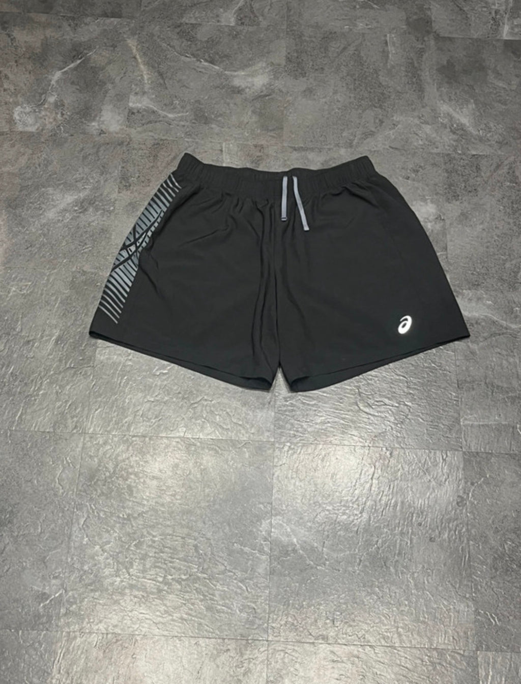 Black ASICS Mens Icon 7” Running Shorts
