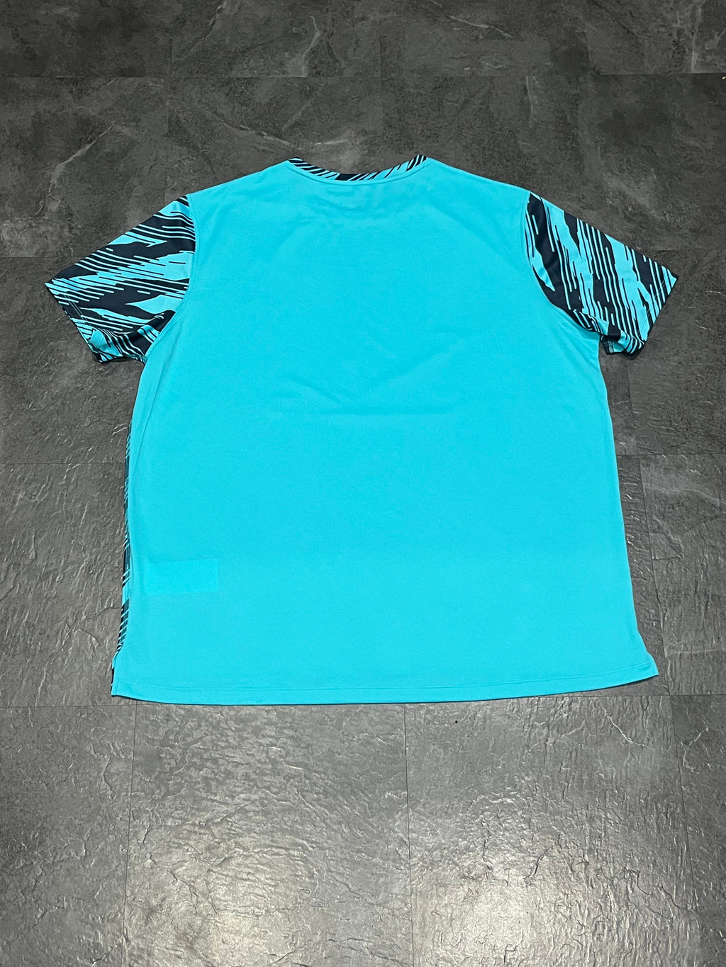 Aqua & Black Camo Asics Men’s Core Running T Shirt
