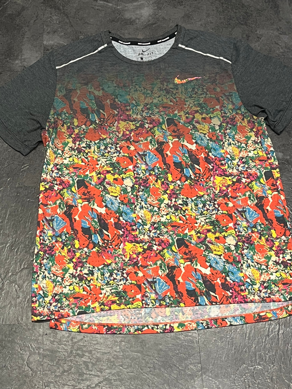 Floral Nike Men’s Dri Fit Miler Running T Shirt