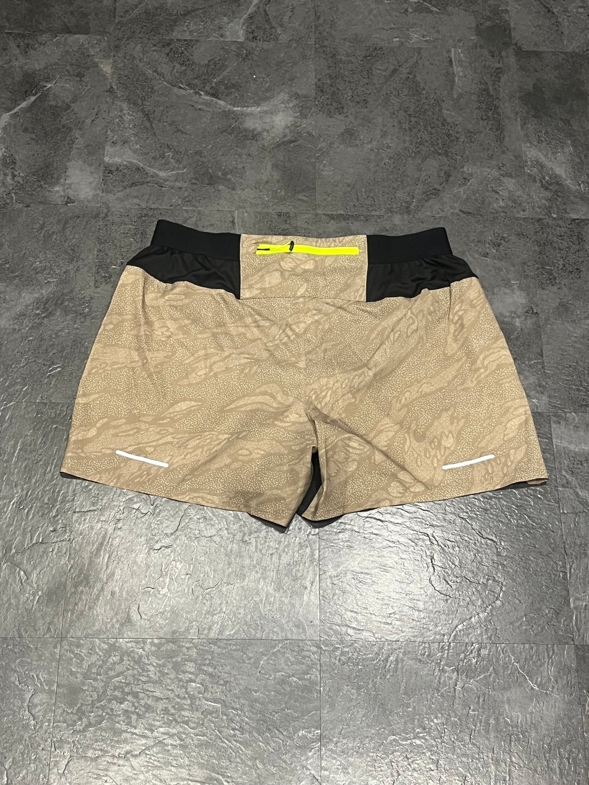 Beige ASICS Men’s Fujitrail 5” Brief Lined Running Shorts