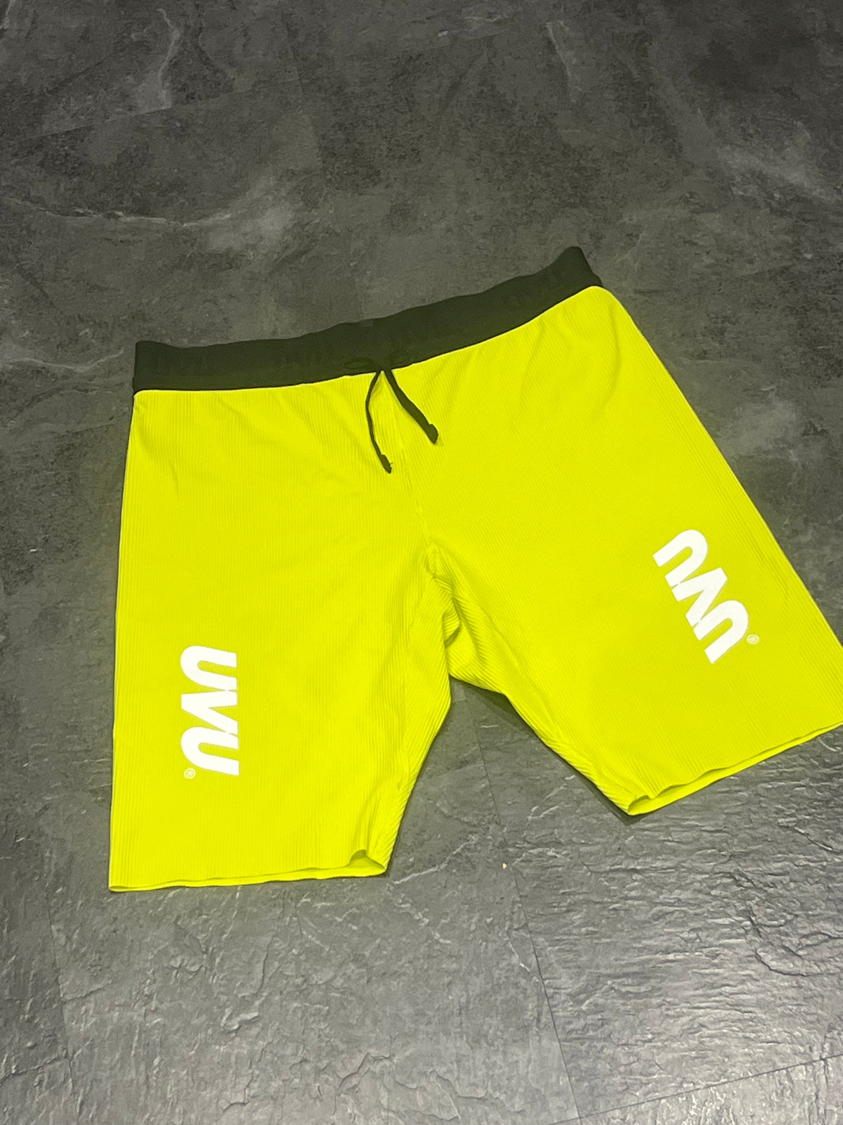 Yellow UVU Men’s Performance Racing 1/2 Tights