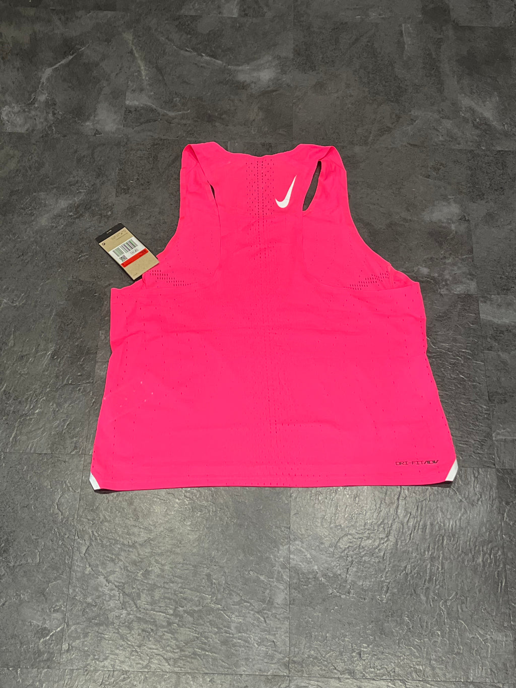 Pink & White Nike Men’s Dri Fit ADV AeroSwift Racing Singlet