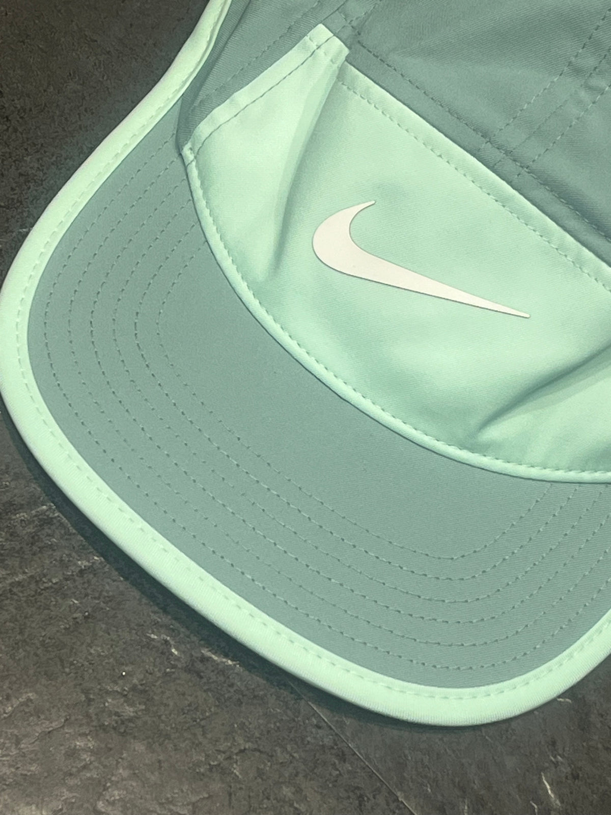 Light Green Nike Dri Fit Fly 5 Panel Running Cap