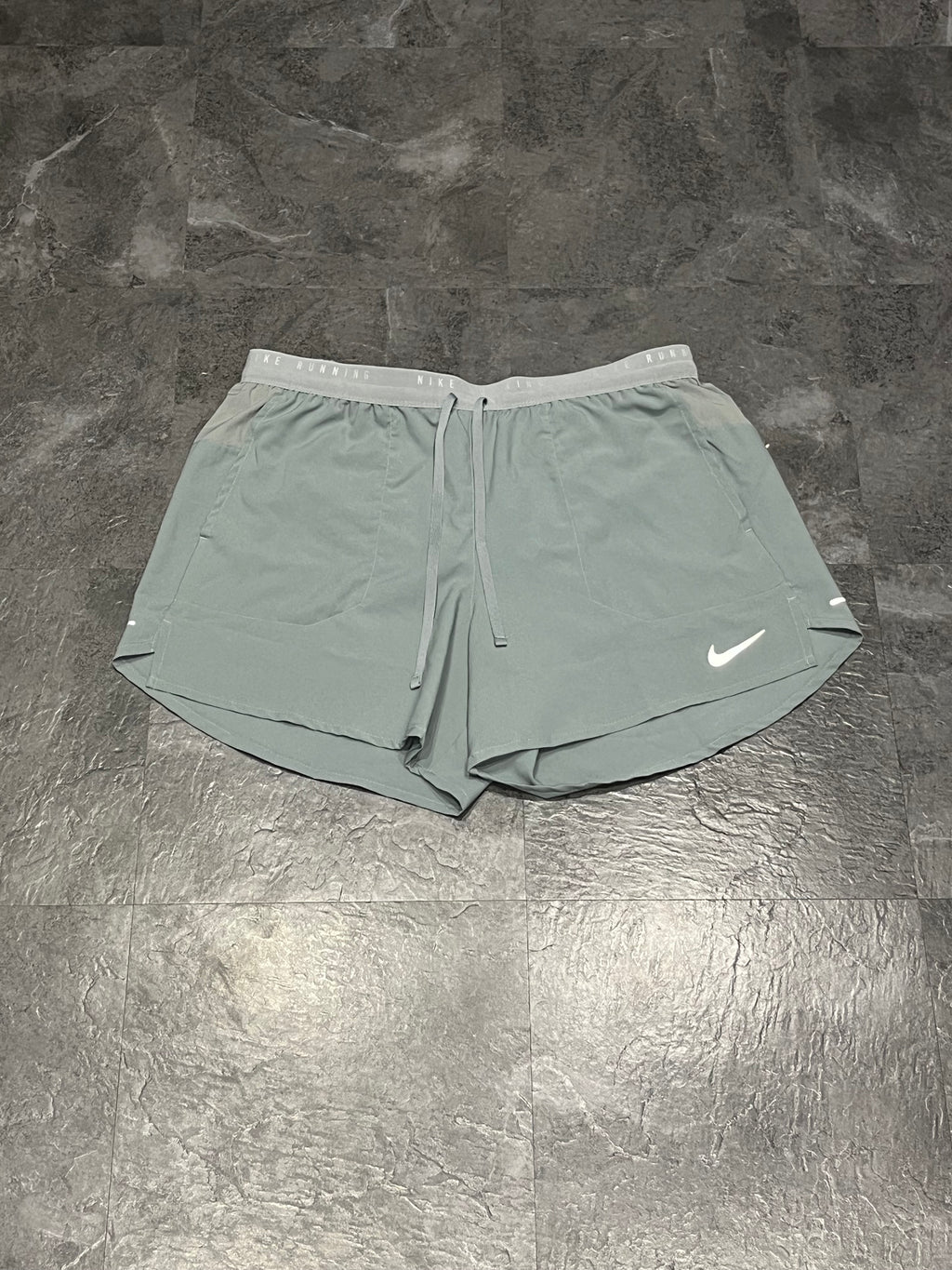 Grey Nike Men’s Dri Fit Stride 5” Brief Lined Running Shorts