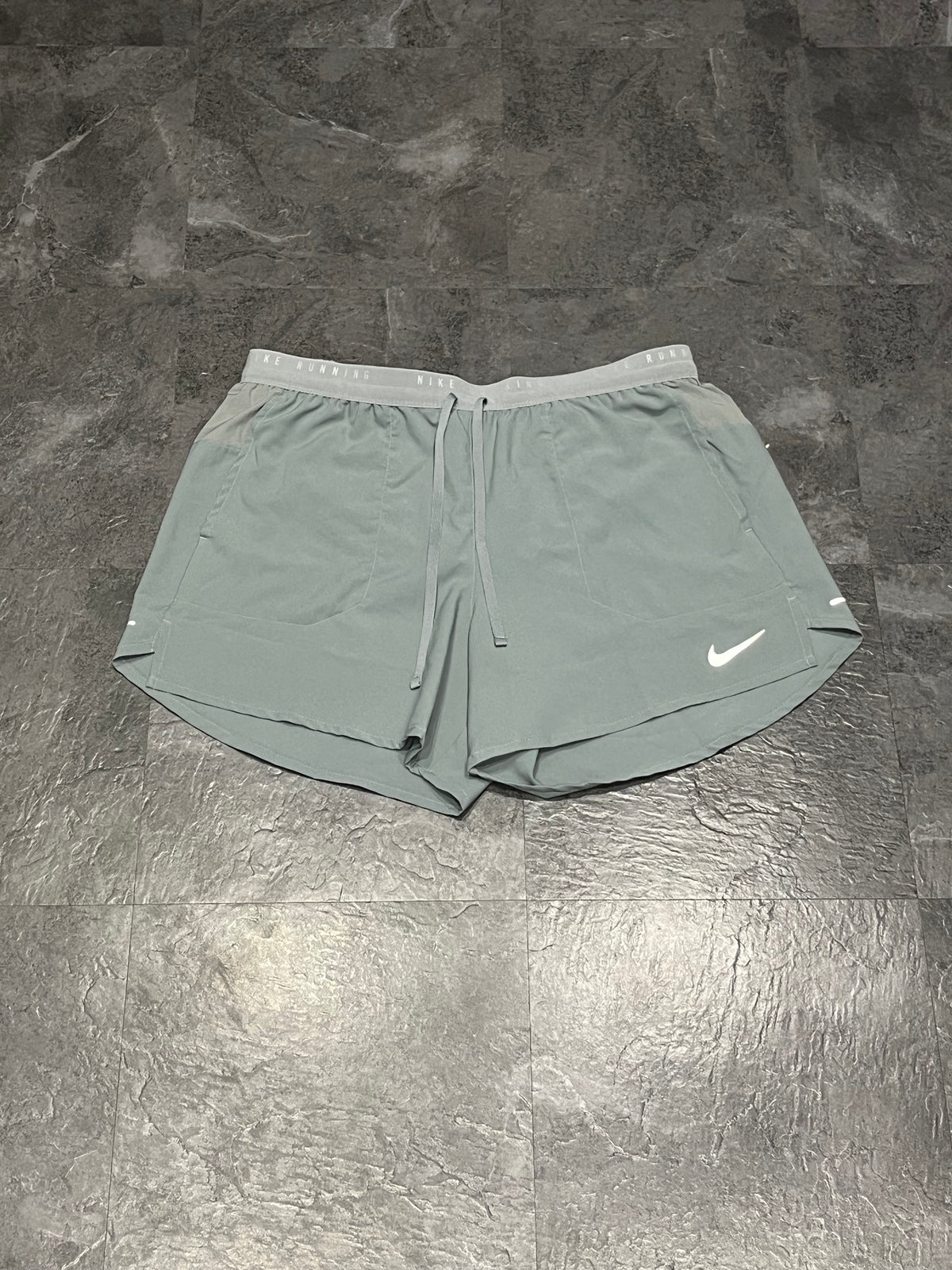 Grey Nike Men’s Dri Fit Stride 5” Brief Lined Running Shorts