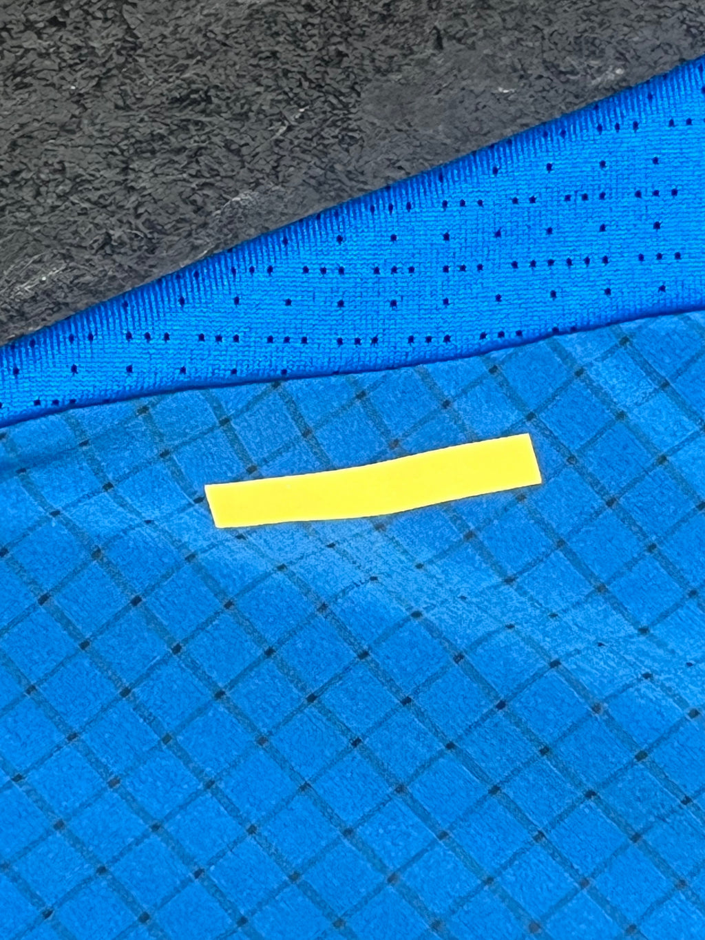 Blue/Yellow Nike Men’s Dri Fit Rise 365 Trail Running T Shirt