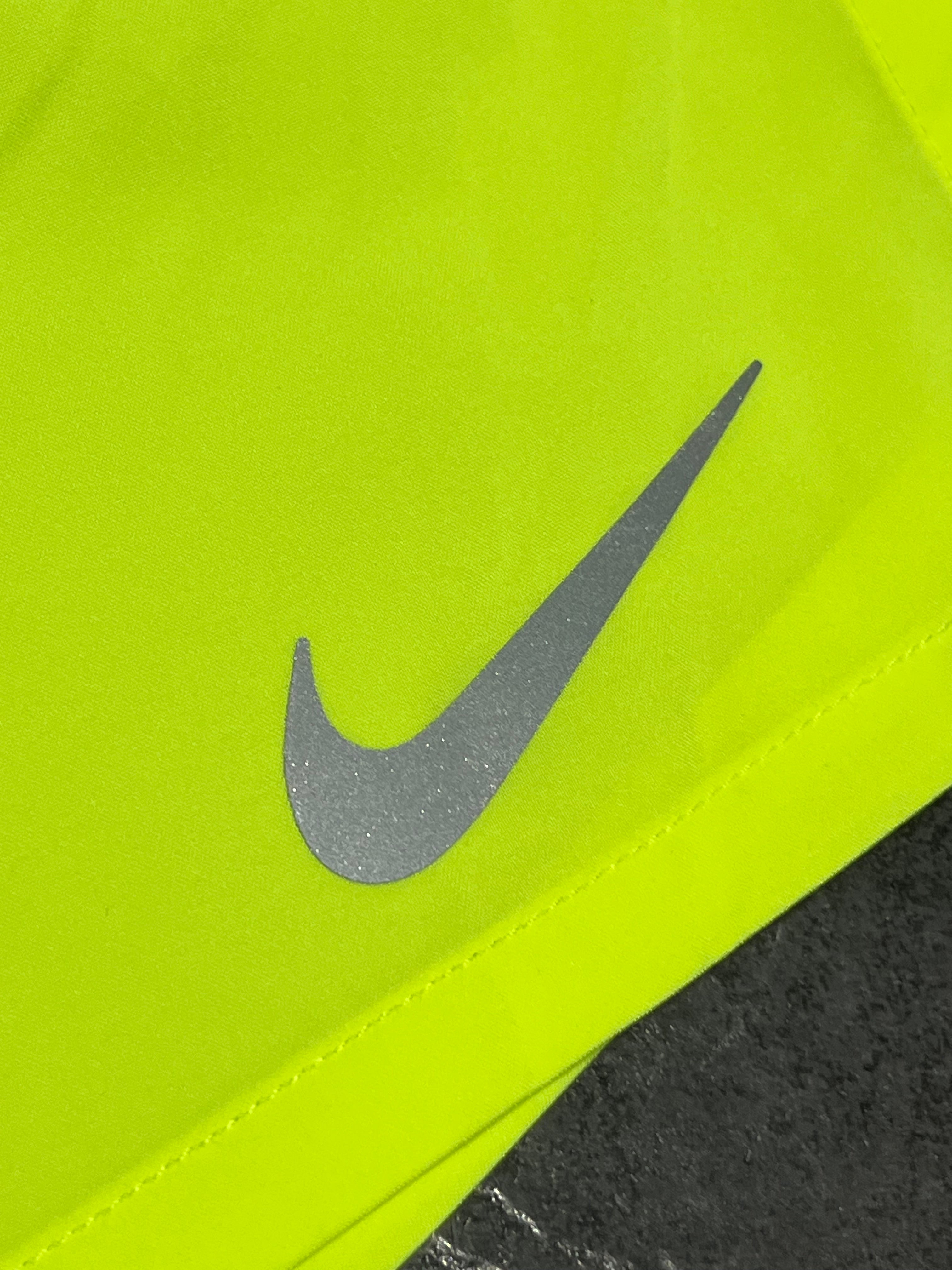 Neon Yellow Nike Men’s Dri Fit Flex Stride 7” Brief Lined Running Shorts