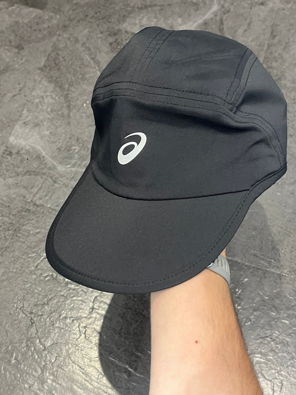 Black ASICS Lite Running Cap - Unisex