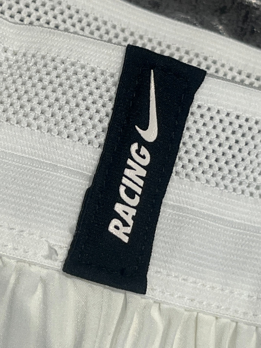White Nike Women’s Dri Fit ADV 3” Racing Split Shorts