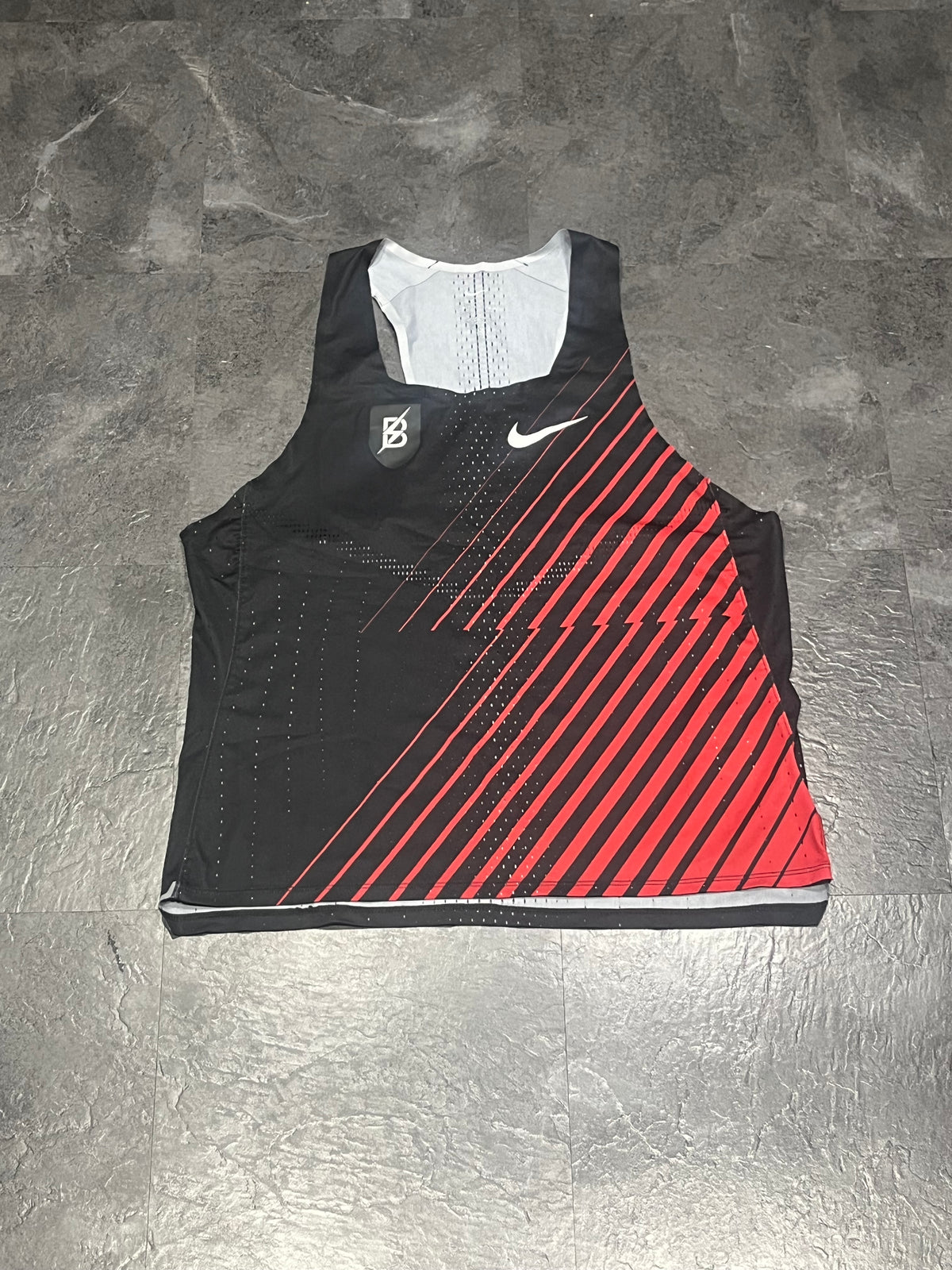Black & Red Nike Men’s Dri Fit ADV Aeroswift Bowerman TC Singlet