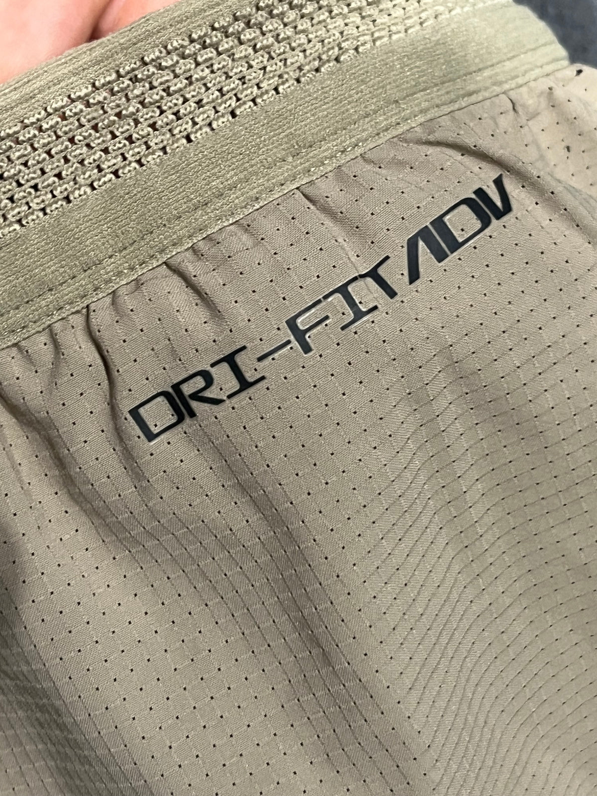 Beige Nike Men’s Dri Fit ADV Aeroswift 2” Racing Split Shorts