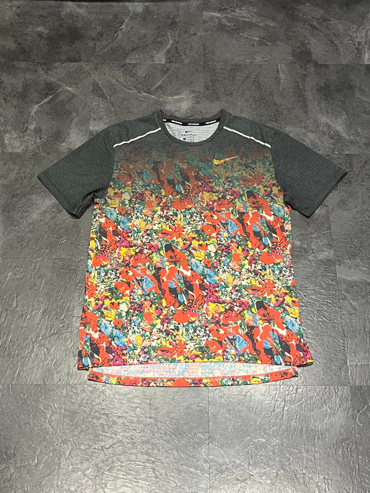 Floral Nike Men’s Dri Fit Miler Running T Shirt