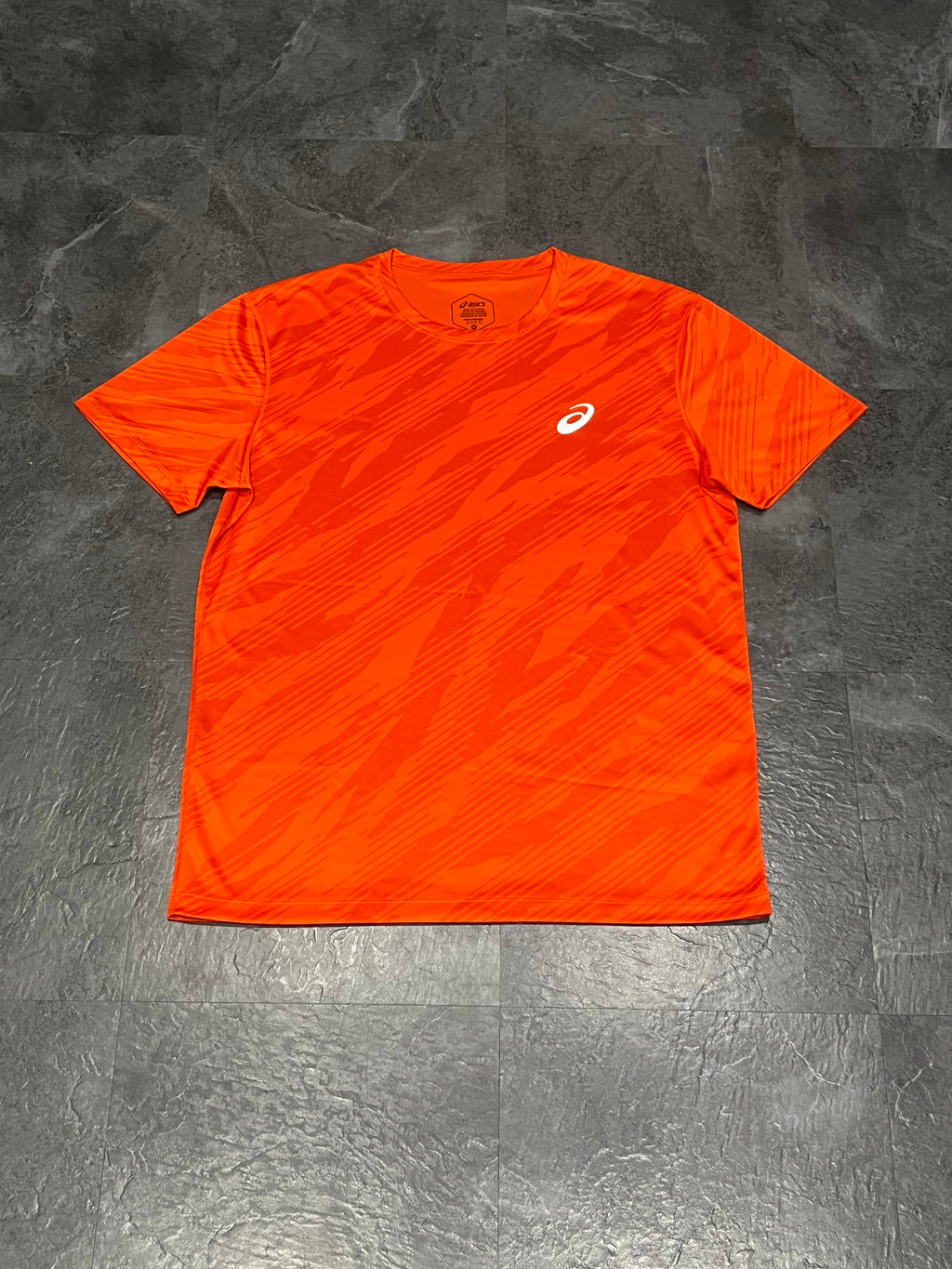 Red Asics Men’s Core All Over Print Running T Shirt