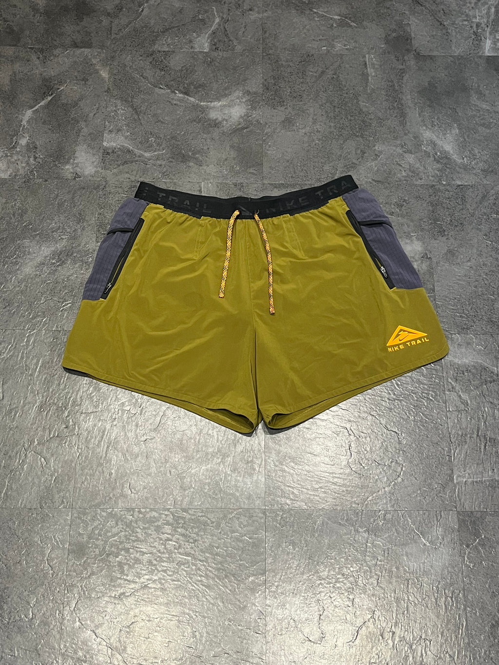 Olive Nike Men’s Dri Fit Trail 7” Brief Lined Running Shorts