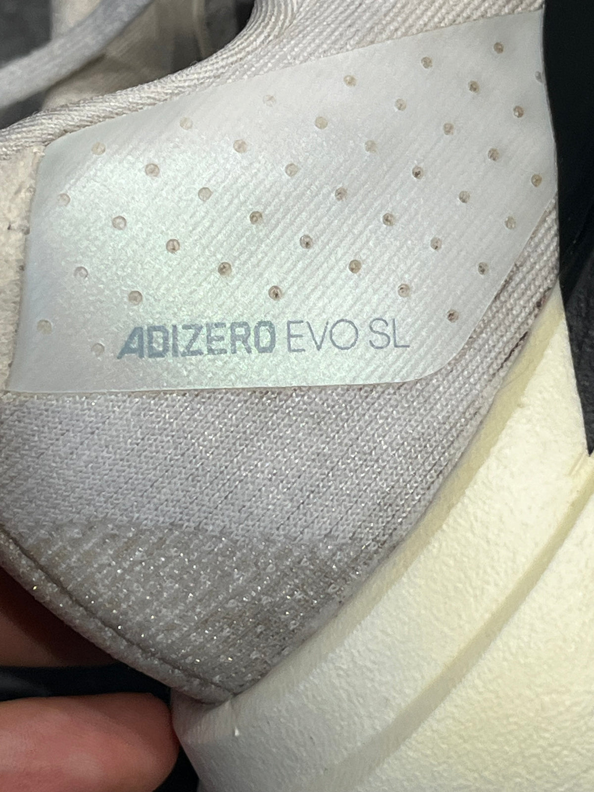 White & Black Adidas Adizero Men’s EVO SL Running Shoes