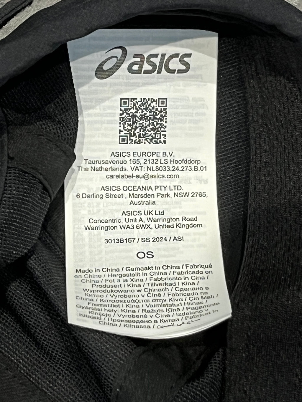Black ASICS Lite Running Cap - Unisex