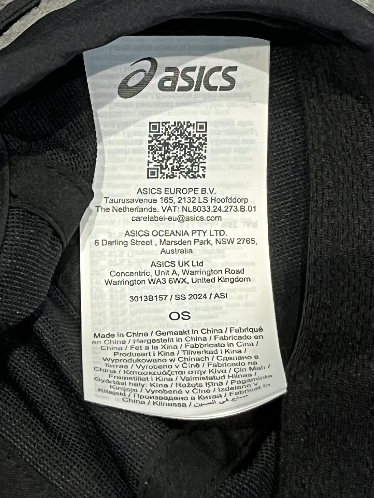 Black ASICS Lite Running Cap - Unisex