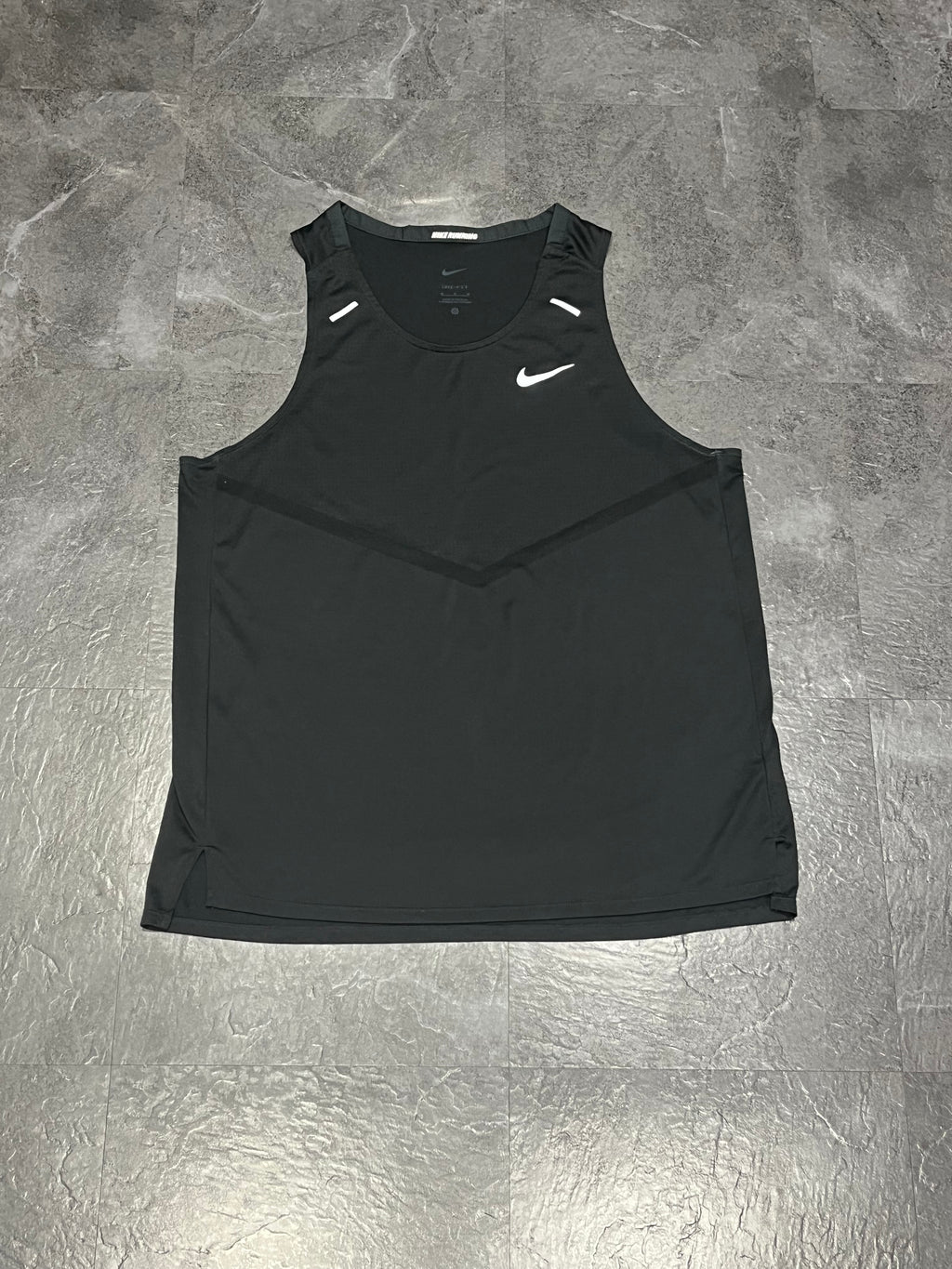 Black Nike Men’s Dri Fit Rise 365 Running Singlet