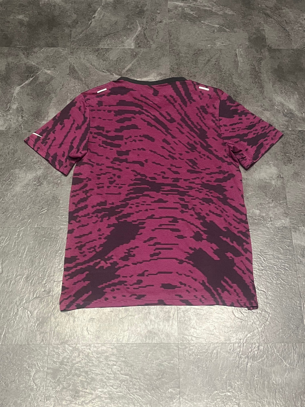 Purple Sangria & Black Nike Mens Dri Fit Running Division T Shirt