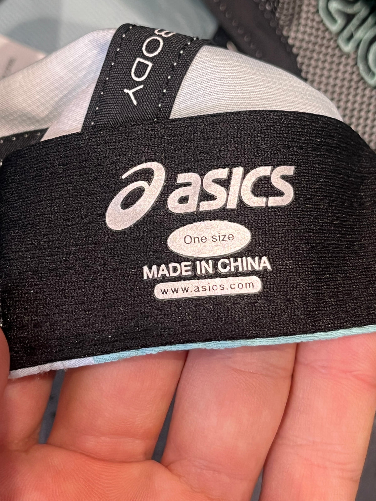 Energy Aqua & White Asics 5 Panel Running Cap - Unisex